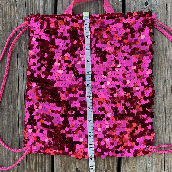 3/$25 💜or❤️3/$15 Hot pink sequined backpack - Picture 4 of 4